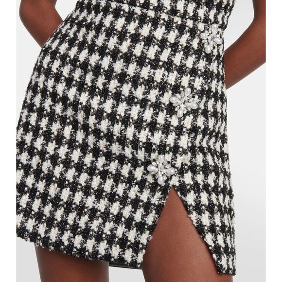 Self-Portrait Checked bouclé minidress US 4 $555 - Picture 3 of 11